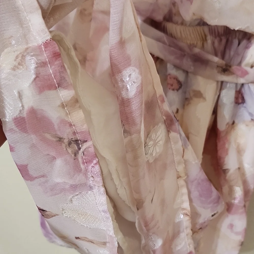 Lena Floral Romper with Tie Front and Ruffle Details - Picture 13 of 16